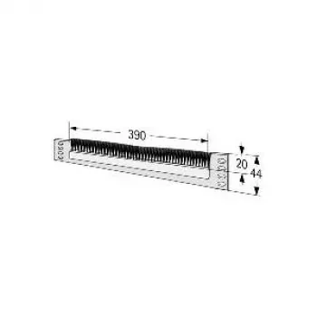 Przepust kablowy do szafy rack apraNET 19 cali 1U RAL 7035 — panel wprowadzania kabli do szafy rack 19-calowej 1U