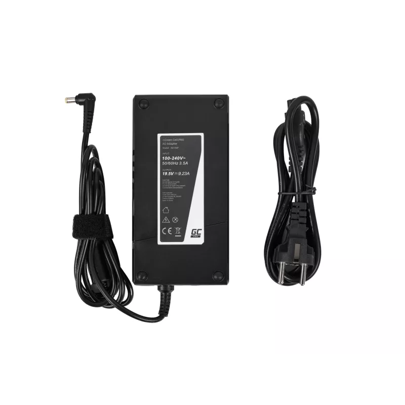 Zasilacz zielony Cell AD139P 90W uniwersalny zasilacz do laptopa 19,5V 9,23A 5,5×1,7mm Czarny