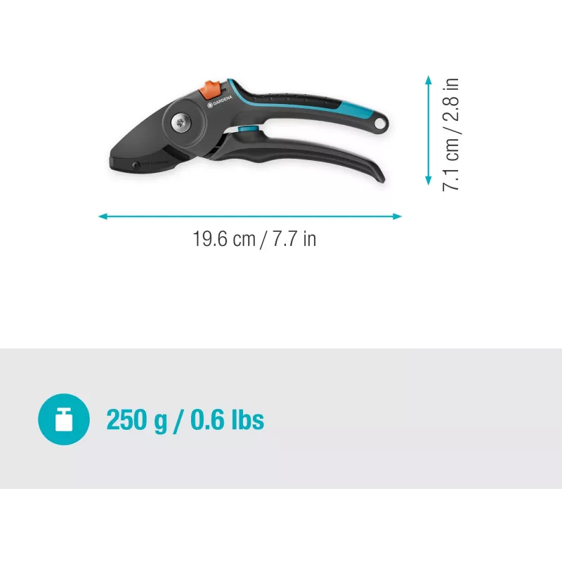 Nożyce ogrodowe GARDENA PremiumCut Flex 12250-20 z ergonomiczną rękojeścią, lekką konstrukcją