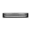 DeLOCK 19-calowy panel krosowy Keystone 48-portowy z odciążkami 2U czarny