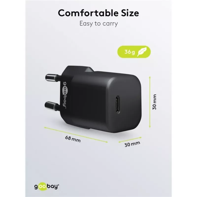 Ładowarka do urządzeń mobilnych Goobay 65403 Universal Czarny AC Fast Charging