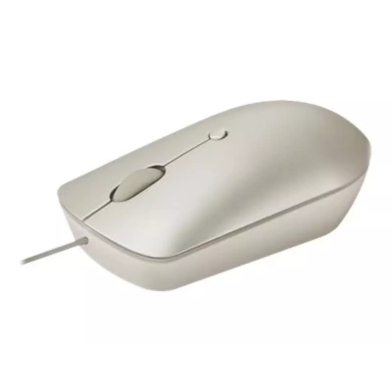Przewodowa mysz biurowa Lenovo 540 Ambi Unibody USB Type-C Optyczna 2400 DPI Piaskowa