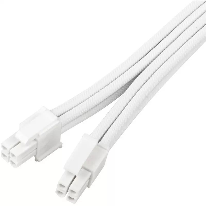 Przedłużacz kabla zasilającego SILVERSTONE EPS 12V 8-pin (30 cm) biały SST-PP07E-EPS8W-V2