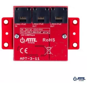 ATTE APT-3-11 3-portowy przełącznik PoE 10/100 Mb/s, extender