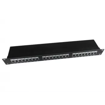 Gembird Cablexpert 1U Rack Mountable Patch Panel Cat5e Czarny