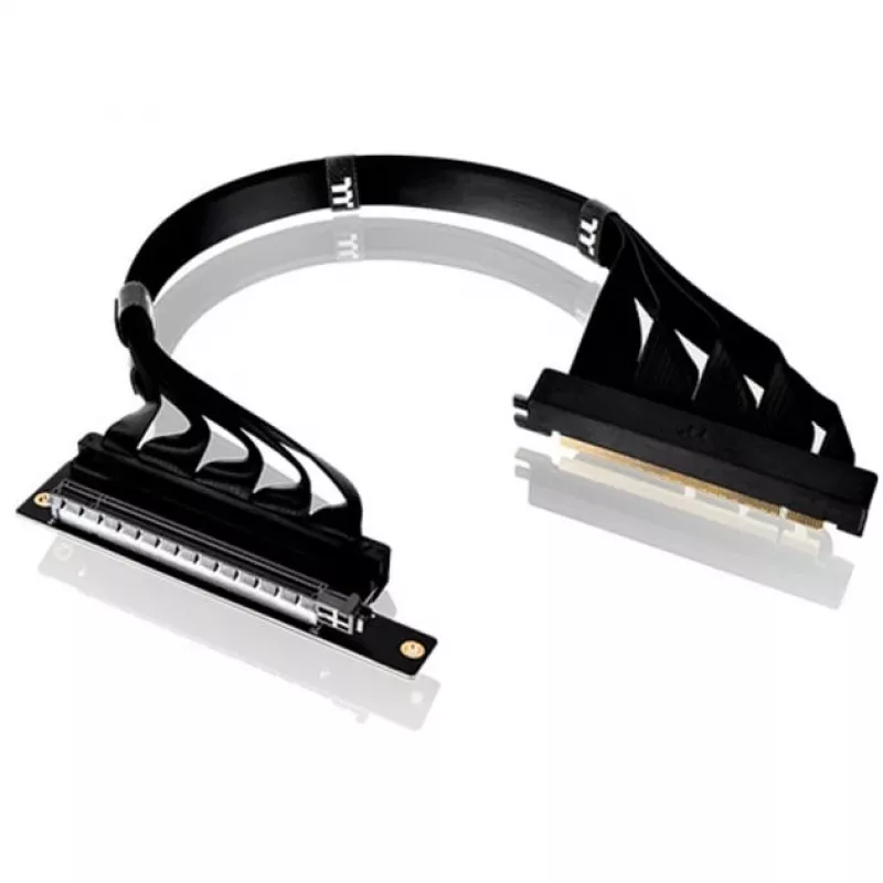 Thermaltake kabel riser PCI-E 4.0 z dwoma złączami 90 stopni, 40 cm, czarny