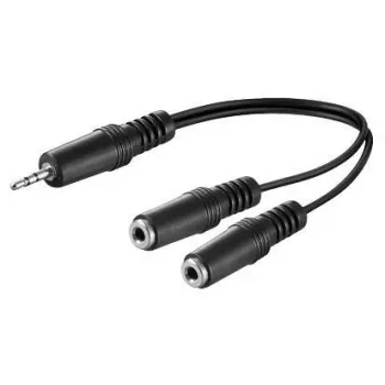 Kabel audio Microconnect AUDLL02 0,2 m 3,5 mm 2 x 3,5 mm czarny