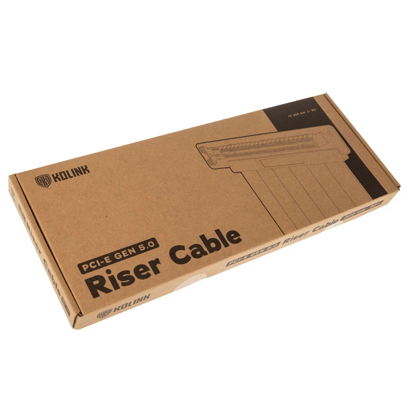 Kolink PCI Express 5.0 x16 to x16 Riser-Cable, 90 stopni, czarny – 30 cm