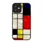Etui ochronne iKins do Apple iPhone 12 mini — czarny wzór Mondrian