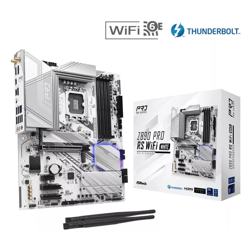Płyta główna ASRock Z890 Pro RS WiFi White Intel Z890 LGA 1851 ATX