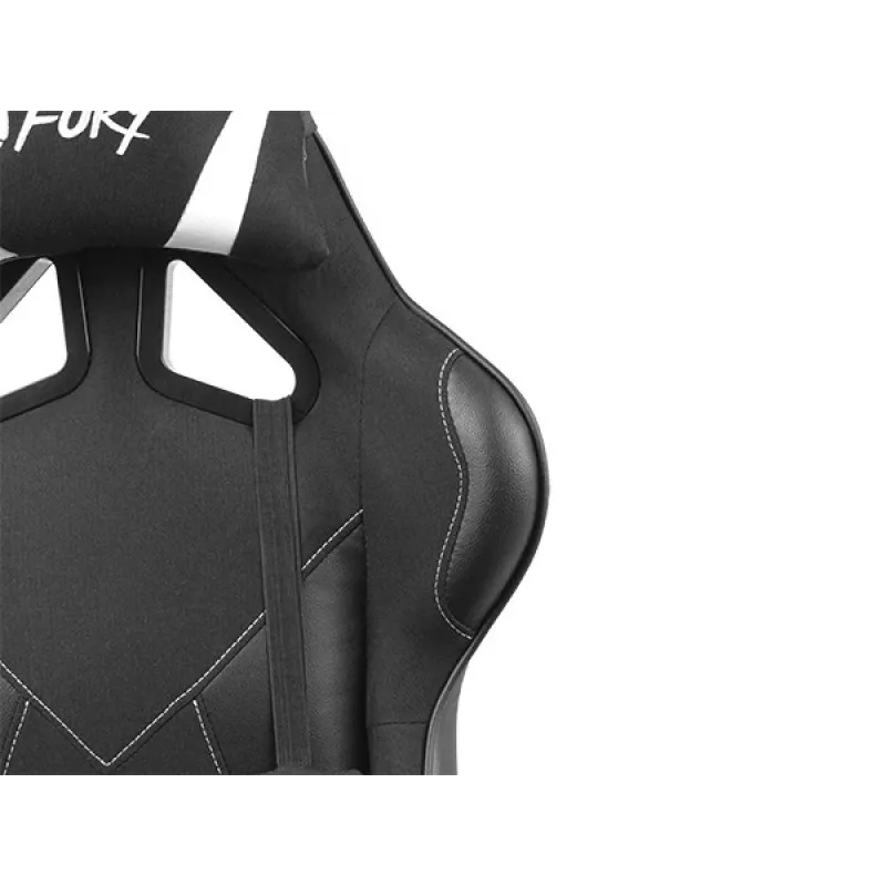 Fotel gamingowy FURY Avenger L uniwersalny, siedzisko tapicerowane, czarny