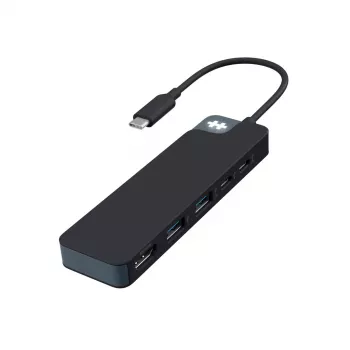 USB-C hub HYPER HD4101BKGL — 5-portowy (USB-C, USB 3.2 Gen1 Type-A, HDMI 4K), 5000 Mbit/s, Czarny