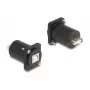 DeLOCK Moduł D-Type USB 2.0 żeński Typ-B na żeński Typ-A czarny