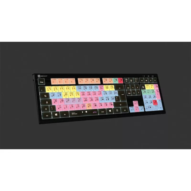 Logickeyboard ASTRA 2 USB AZERTY English Czarny Full-size klawiatura