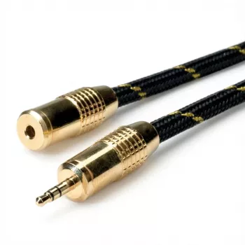 ROLINE GOLD 3,5mm Audio-Extension kabel Plug / Socket 10,0m (11.09.4759)