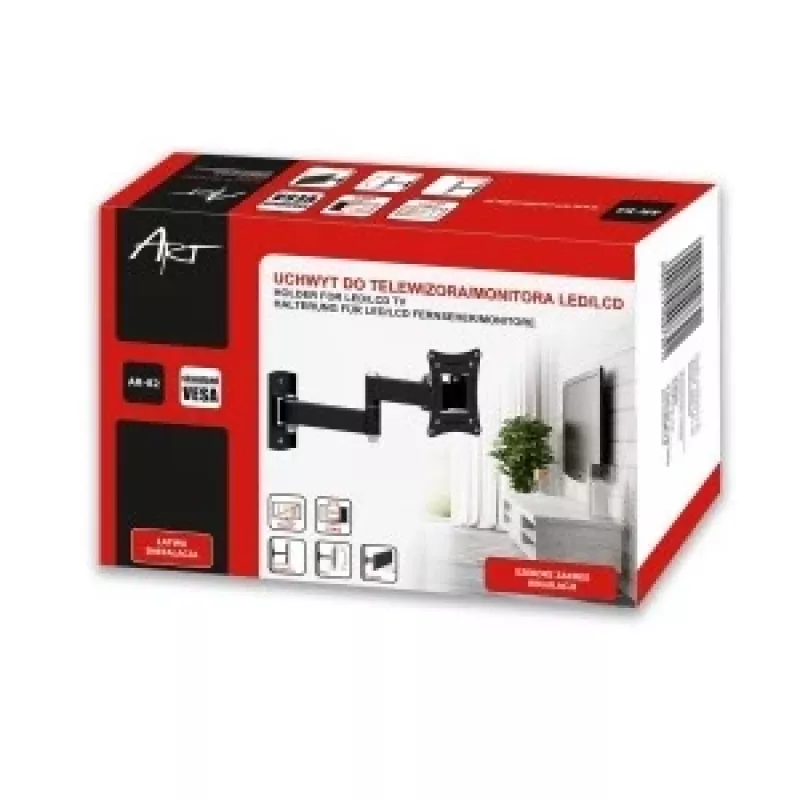 Uchwyt do TV LCD/LED 10-27 15KG AR-82 regulacja pionowa/pozioma 28cm