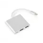 Adapter graficzny USB GEMBIRD A-CM-HDMIF-02-SV, wyjście HDMI, do 3840×2160, srebrny, 58,5×51×11,6 mm