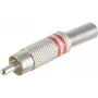 Złącze cinch (RCA) ShiverPeaks 6 mm metalowe, model 52000-R, czerwone