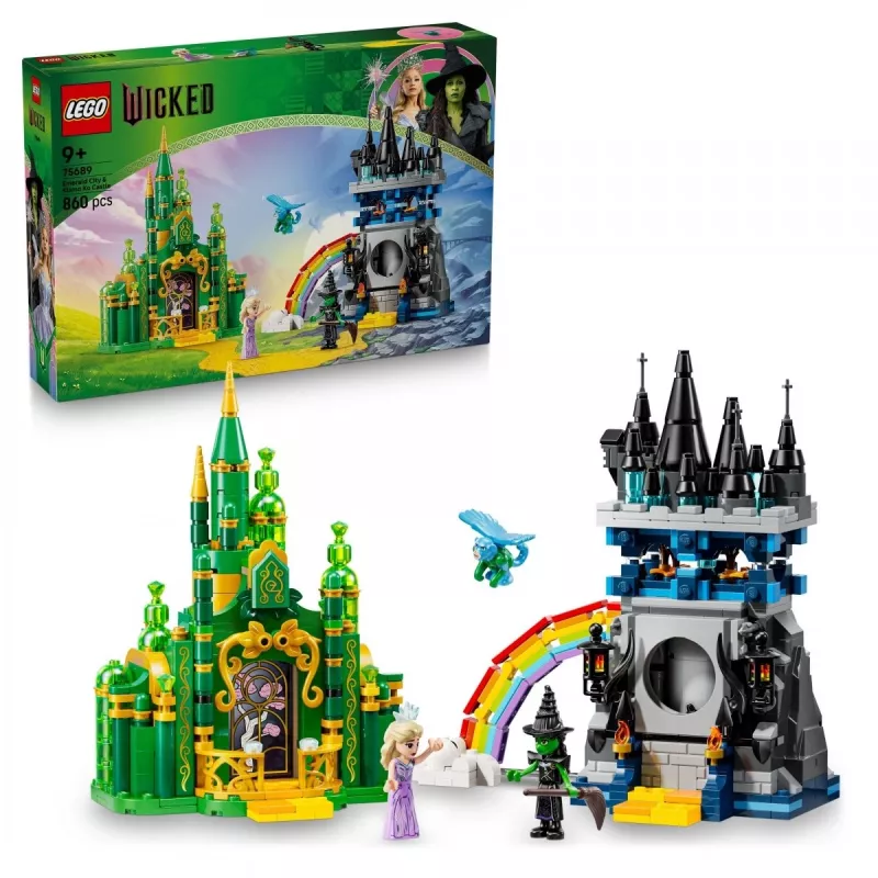 Zestaw LEGO Wicked 75689 — Szmaragdowe Miasto i Zamek Kiamo Ko