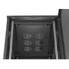 19-calowa szafa rack LANBERG FF01-6022-23B, 22U, 600×1000 mm, czarna, drzwi perforowane