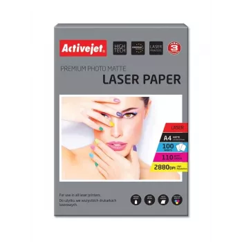 Matowy papier fotograficzny ActiveJet A4 110 g/m² 100 arkuszy
