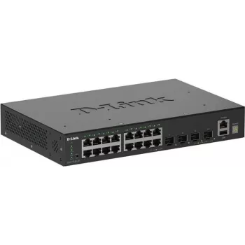 D-Link 20-portowy zarządzalny przełącznik Gigabit z możliwością stackowania i 4 portami 10G SFP+
