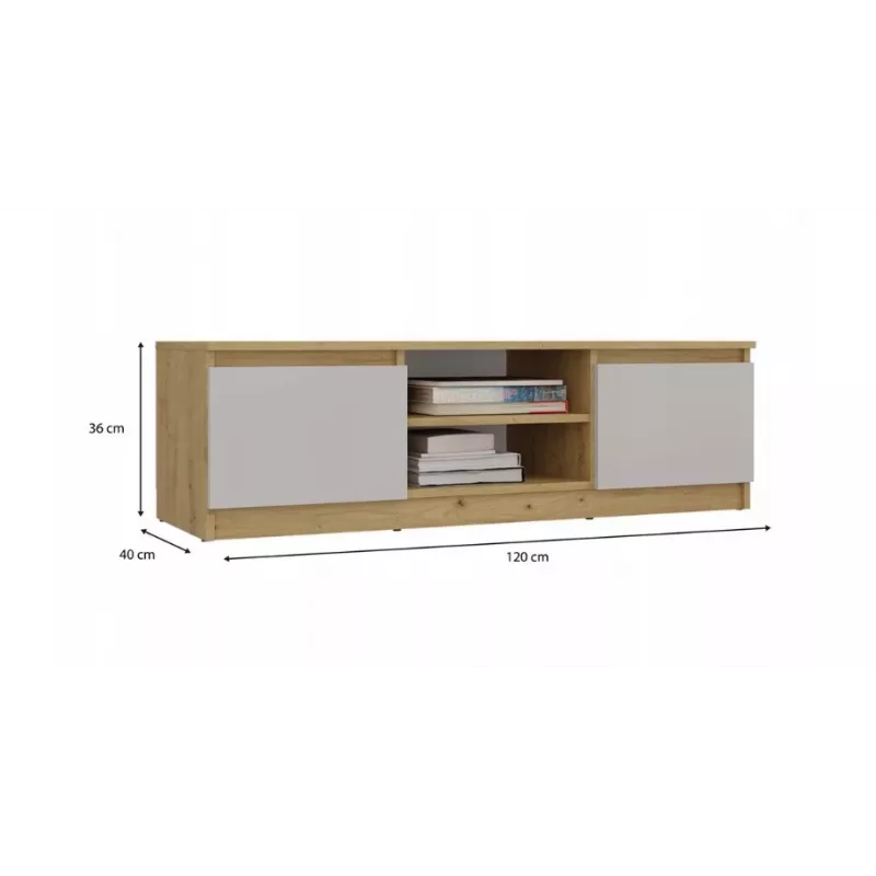 MALWA 120 szafka TV, dąb artisan/kaszmir