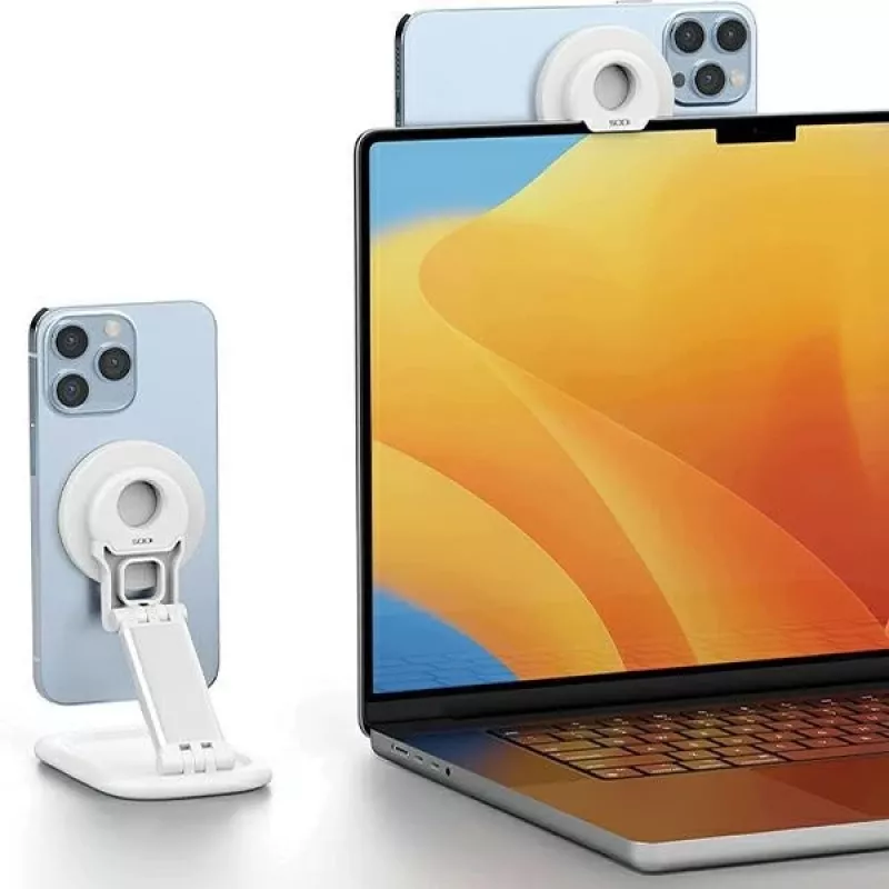 Podstawka magnetyczna SODI BM-310 biała MagSafe — magnetyczna podstawka pod telefon kompatybilna z ładowarkami MagSafe