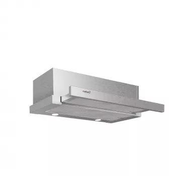 Okap podszafkowy CATA EXTENDER 600 — stal nierdzewna, aluminiowy filtr tłuszczowy, 390 m³/h, głębokość 440 mm, sterowanie przyciskami