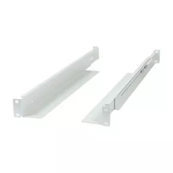 Montażowy wspornik L-szynowy ALLNET regulowana długość 502–849 mm jasnoszary, para