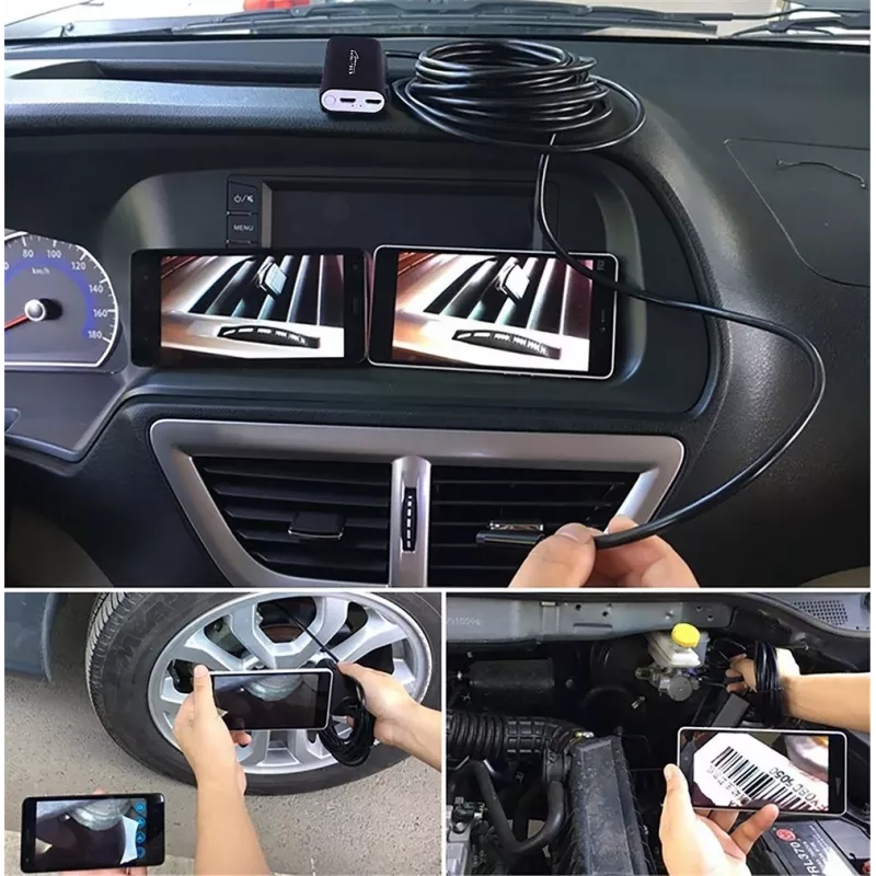 Endoskop WiFi MEDIA-TECH MT4099, sonda 8 mm, kabel 5 m, IP67, 1280×720@30fps, kąt widzenia 70°, bateria 800 mAh