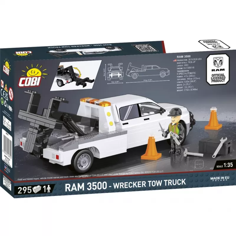 Cobi Wrecker Tow Truck RAM 3500 zabawka konstrukcyjna COBI-24611, zestaw klocków
