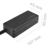 Qoltec 51774 Zasilacz do monitora LG 25W | 1,3A | 19V | 6,5 * 4,4 + kabel zasilający
