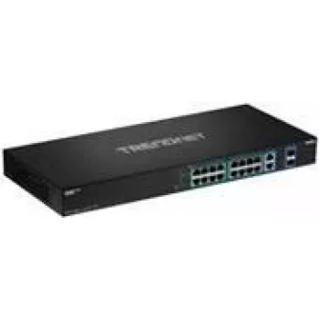 TRENDnet TPE BG182G - Switch - niezarządzalny - 8 x 10/100/1000 (UPOE / 4PPoE) + 8 x 10/100/1000 (PoE+) + 2 x SFP - montaż w szafie RACK - UPOE / 4PPoE / PoE+ (440 W)