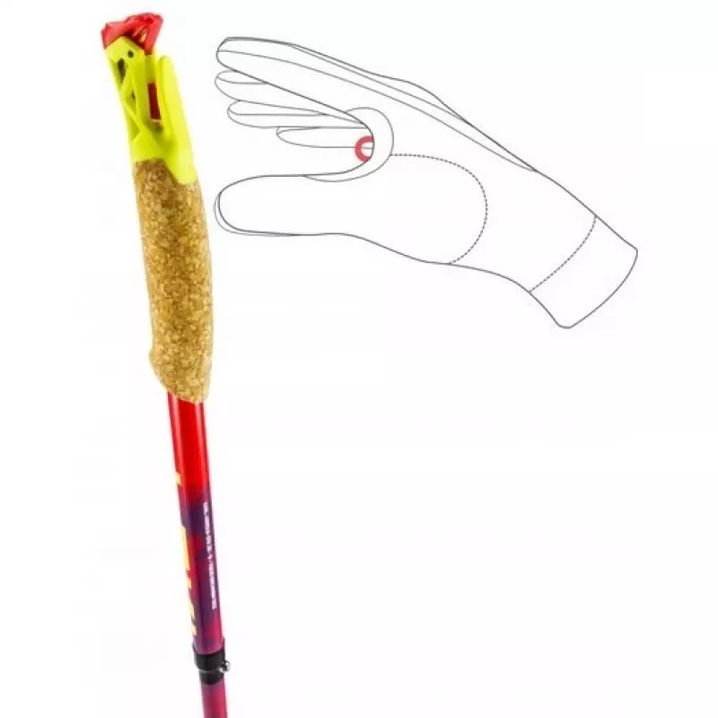 Kije trekkingowe Leki TRL Ultratrail FX One 120 cm, czerwone