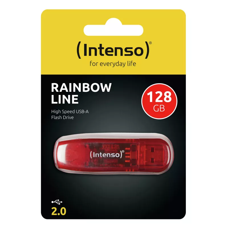 USB flash drive Intenso 128 GB USB Type-A 2.0 czerwony Transparent