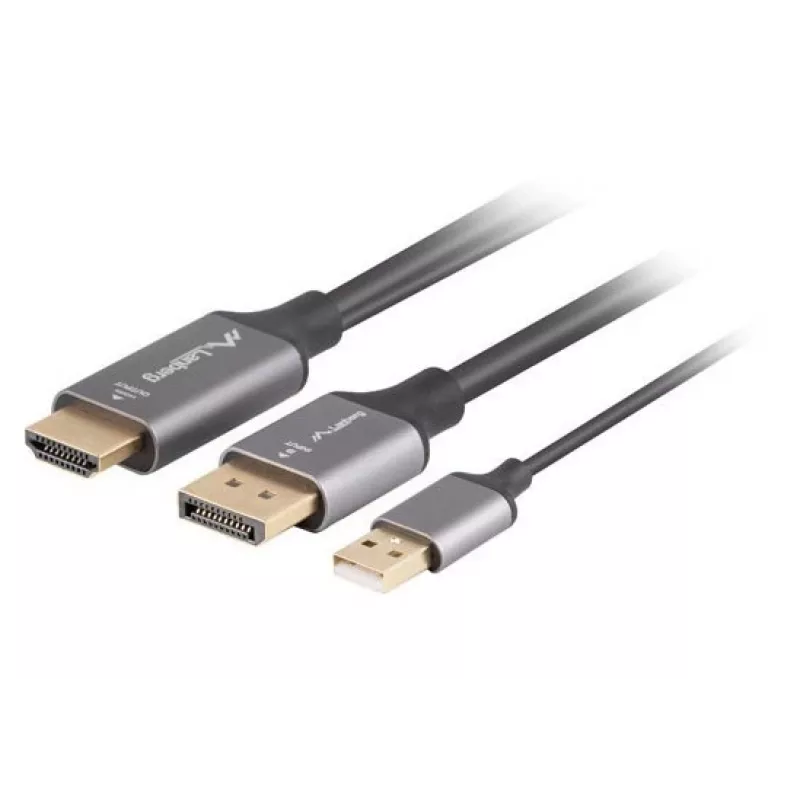KABEL HDMI(M)->DISPLAYPORT(M) 1M 4K CZARNY LANBERG