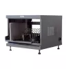 Półka rack TECHLY 367652 organizer kabli z mocowaniem samoprzylepnym 3M, stal, 550×550×410 mm, czarny