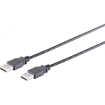 Kabel USB S/CONN 13-22185 USB 2.0 1.8 m czarny