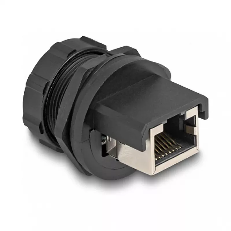 DeLOCK RJ45 Cat.6A Coupler IP67 wodoodporny pyłoszczelny czarny