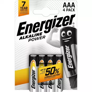 BATERIA ENERGIZER ALKALINE POWER AAA LR03 4 SZTUKI