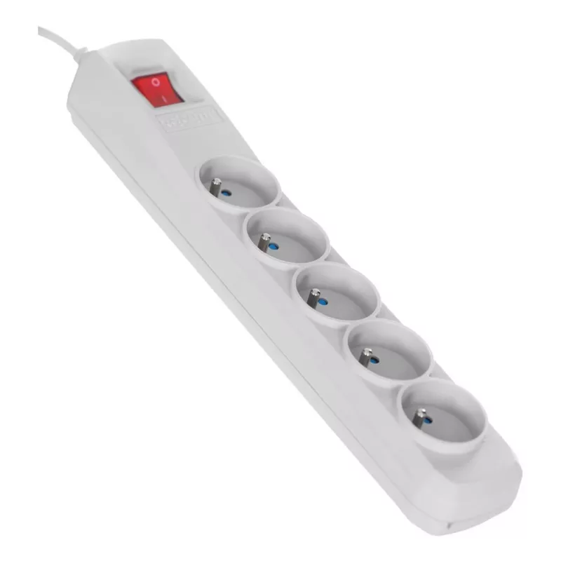 Listwa zasilająca Activejet szara z przewodem ACJ COMBO 5G/3M/BEZP. AUT/S