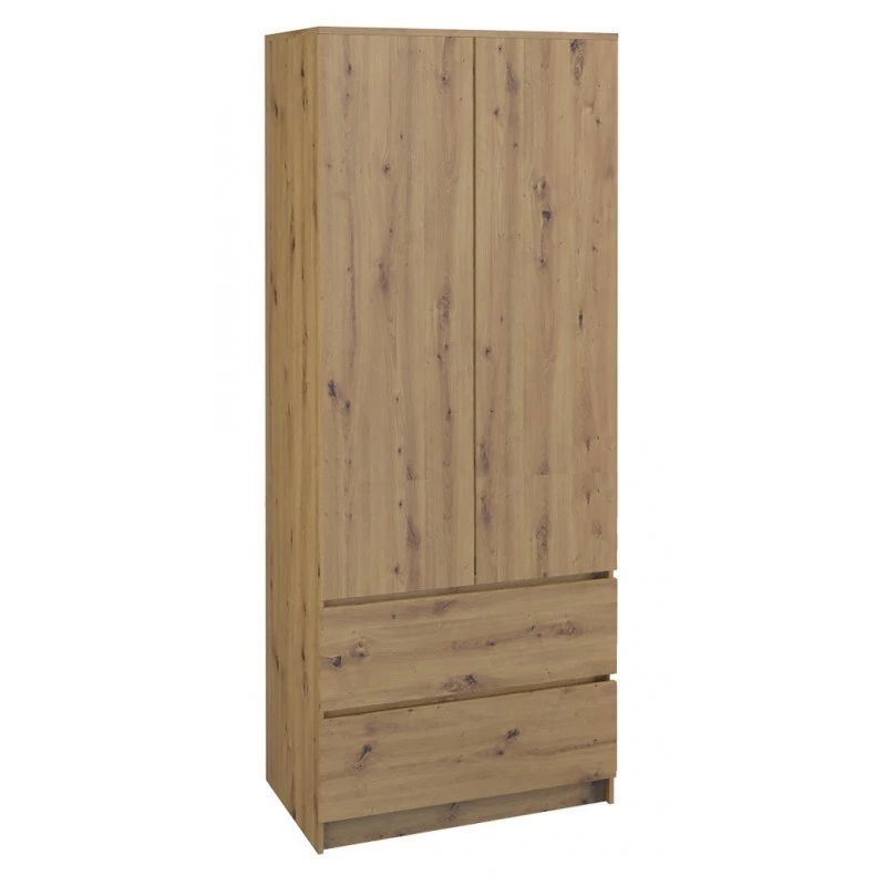 Topeshop SZAFA MALWA ART bedroom wardrobe/closet 5 shelves 2 drzwi(s) dąb