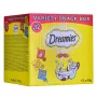 Przysmaki dla kota Dreamies ser, kurczak, łosoś zestaw 12×60 g — mięsne stałe przekąski, białko 31%, tłuszcz 21%