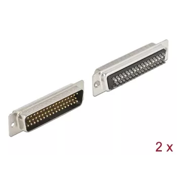 Wtyk D-Sub HD 50 pin męski metalowy do lutowania 2 sztuki DeLOCK 66705