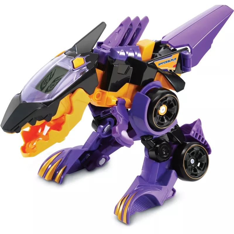 Transformujący dinozaur zabawka VTech Spinosaurus z interaktywnymi dźwiękami i ruchomymi częściami