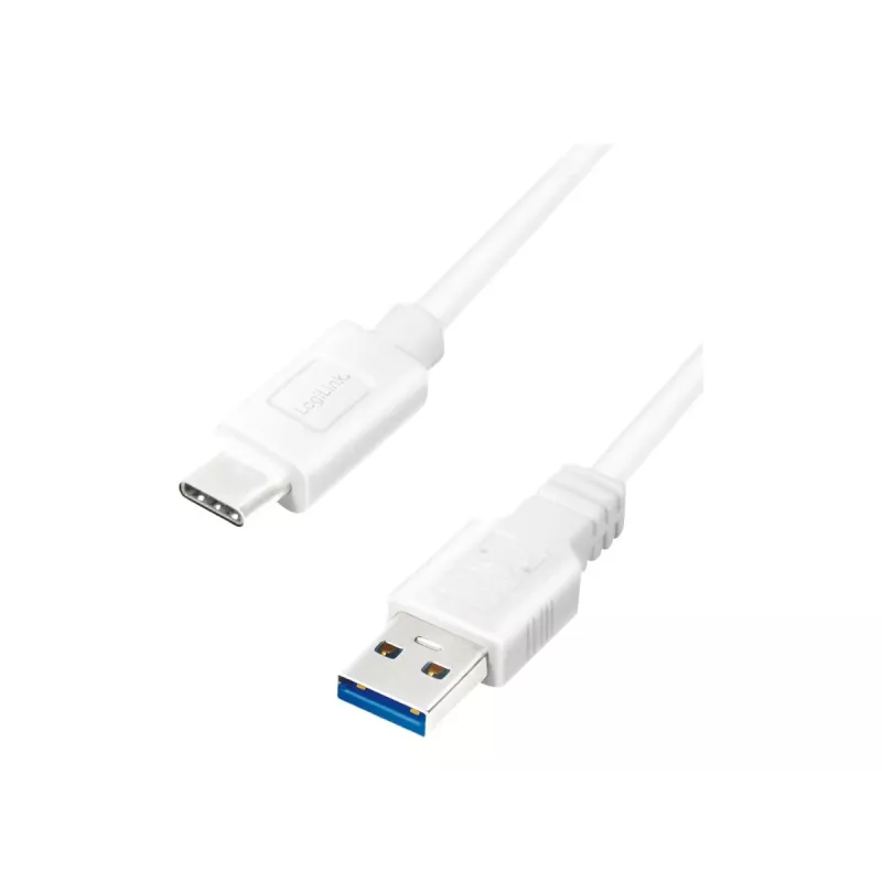 Kabel USB LogiLink CU0174 USB 3.2 Gen 1 1m USB A USB C Biały