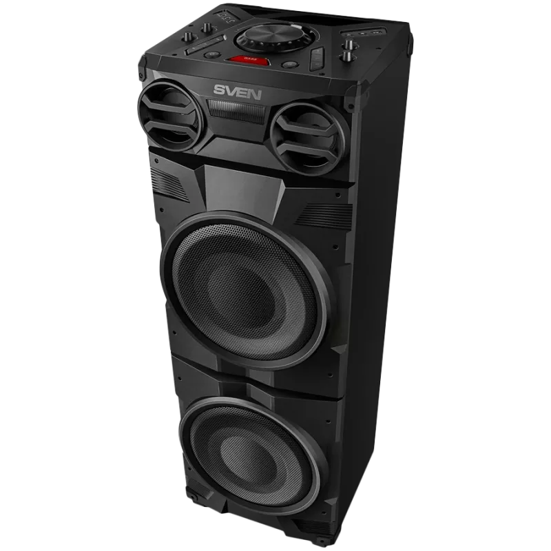 Głośnik SVEN PS-1900, czarny (1000W, TWS, Bluetooth, FM, USB, wyświetlacz LED, zasilanie sieciowe)