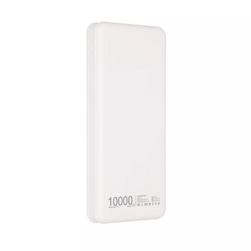 Powerbank Extralink EPB-078W 10000 mAh biały, USB-C, 10 W mocy wyjściowej, ładuje do 2 urządzeń