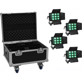 Zestaw oświetleniowy LED EUROLITE CLS-9 QCL RGB/WW 9x7W — 9 opraw, RGB + ciepła biel, diody LED 7W każda